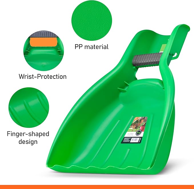 Leaf Collector, Leaf Scoops, Hand Rake for Leaf Picker Upper Gardening Hand Tools, Lawn Cleaning Garden Rake 6 Pairs Leaf Scoop, Green Plastic Leaf Grabber, by Superio