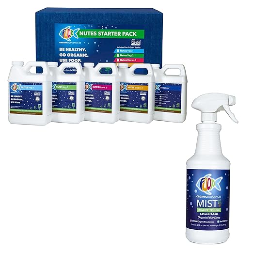 FOOP Nutes Veg & Bloom Starter Pack + FOOP Mist: Organic Nutrients + Foliar Fertilizer: Get Tight Buds, Awesome Terpenes, and Explosive Trichomes | Five 32oz Bottles and One 32oz Foliar Spray