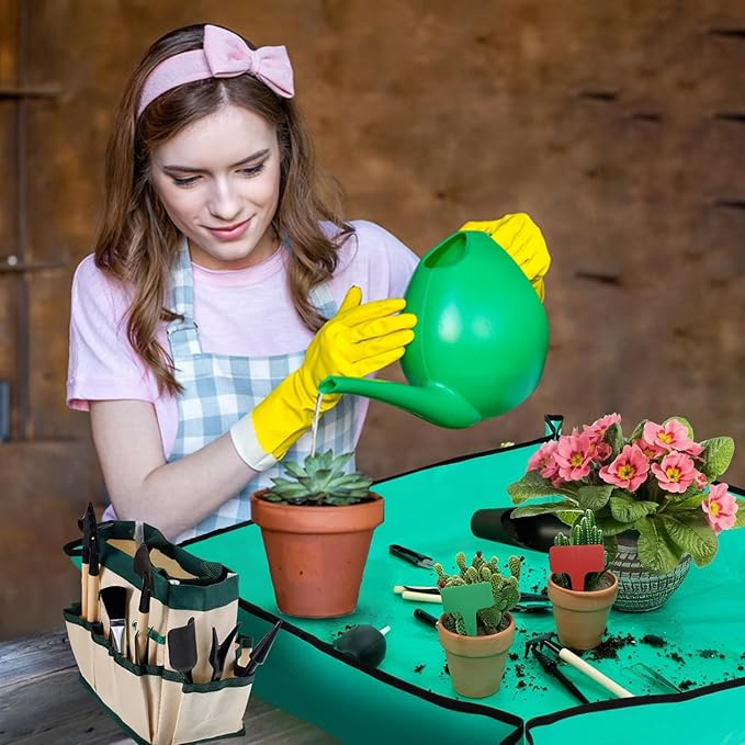 Pack of 58 Succulent Tool Set - 25.9 Inch Indoor Plant Potting Mat with Storage Bag, Garden Flowers Plant Transplanting Supplies, Succulent Kit for Plant Care, Gardening Gifts for Men & Women