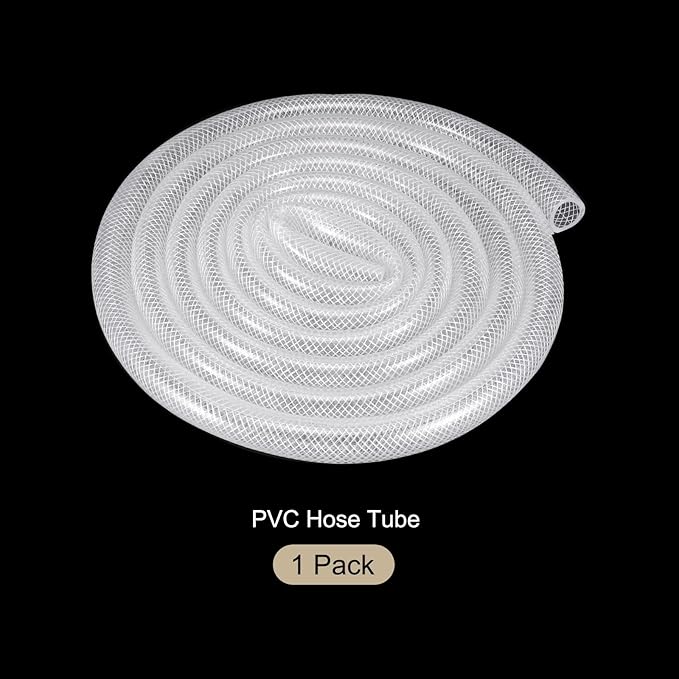 3/4" x 1" Braided Clear Plastic PVC Tubing 10ft High Pressure Flexible Reinforced Vinyl Tube, [for Garden Irrigation, Water Hose, Fish Tank, Water Transfer] - 19x25.4mm