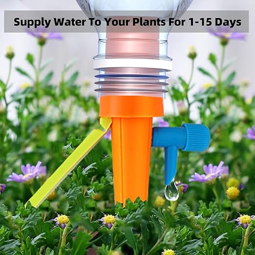 Self Watering Planter Insert Devices, Garden Automatic Watering System, Plant Watering Spikes for Outdoor Plants, Potted Plant Watering System for Vacation（16 PCS)