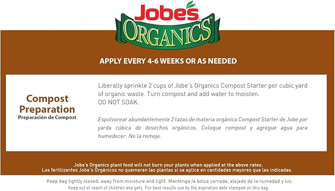 Jobe's Organics Fast Acting Granular Fertilizer Compost Starter, Easy Plant Care Compost Accelerator, 4 lbs Bag