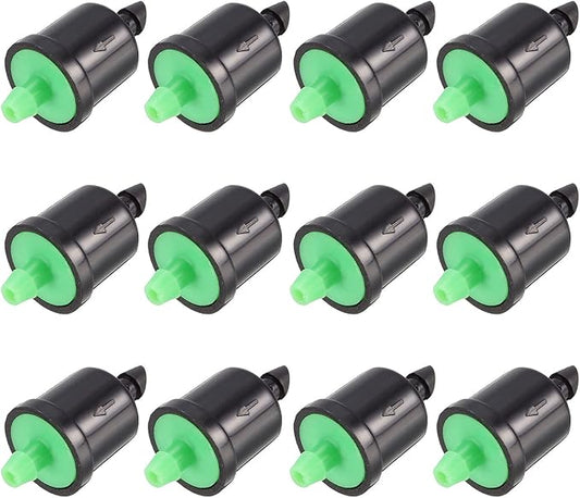 METALLIXITY Pressure Compensating Dripper, (8 Gallon Per Hour) 20Pcs, Plastic Irrigation Drip Emitters - for Watering Garden Lawn Plants, Green