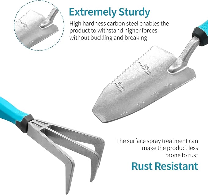 Garden Tool Set for Gardening Aluminum Alloy 3Pcs Trowel Transplanting Shovel for Digging - CYRUS