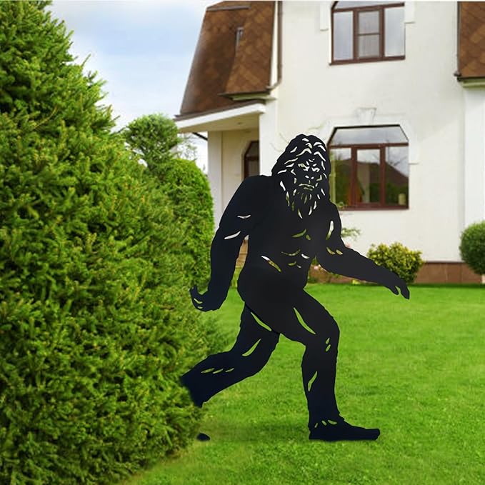 4ft Bigfoot Metal Outdoor Decor Big Foot Sasquatch Gifts for Men/Women Bigfoot Silhouette Statues for Yard Art, Patio, Lawn, Forests, Garden Decor, Yard Display, Garden Decorations