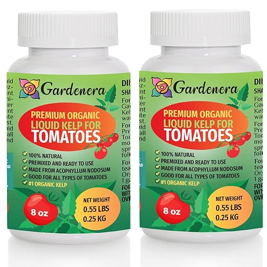 Tomato's Best Friend! GARDENERA Organic Liquid Kelp Fertilizer - 16 oz - Optimal Care for Your Tomato Plants' Growth and Flavor
