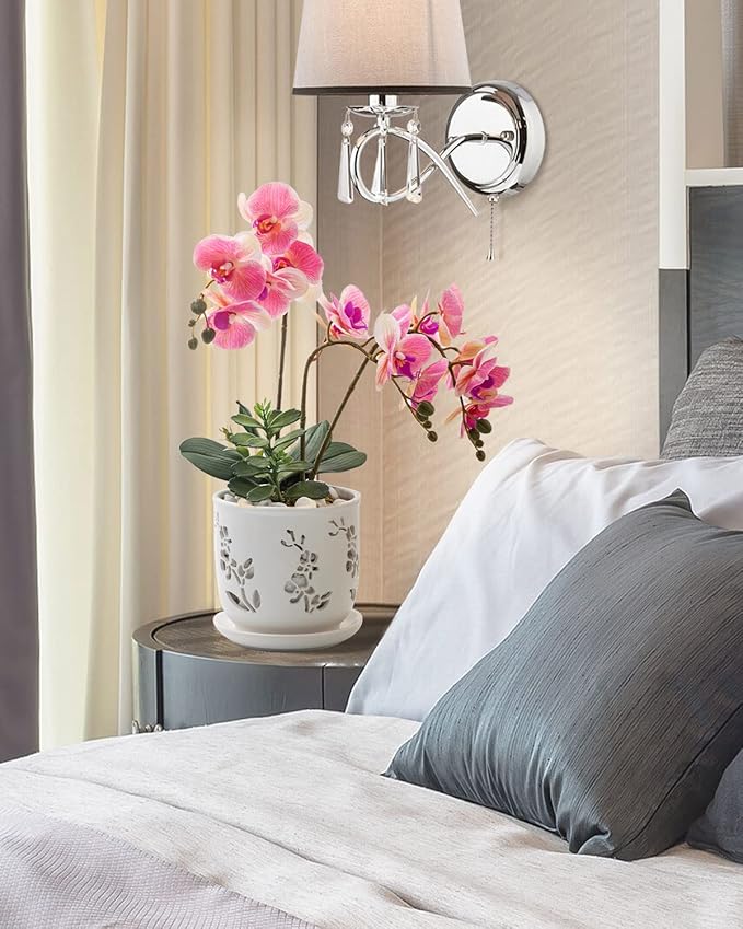 Orchid Pot, 6.5 inch Large Orchid Pots with Holes for Healthy Growth and Easy Repotting, Premium Ceramic Orchid Planter for Indoor and Outdoor Use, Perfect Home for Your Orchids to Thrive