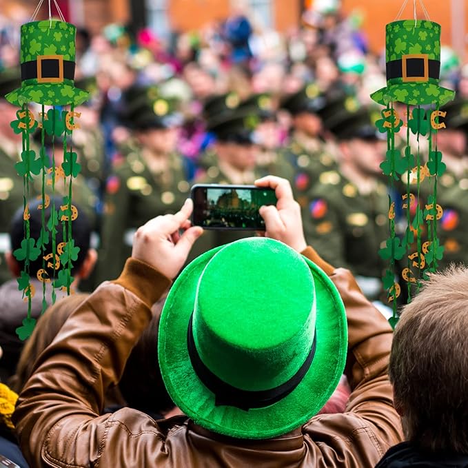 St. Patrick Windsock 40 Inch Holiday Wind Socks for Yard Seasonal Windsocks St Patricks Day Decorations Outdoor Clearance