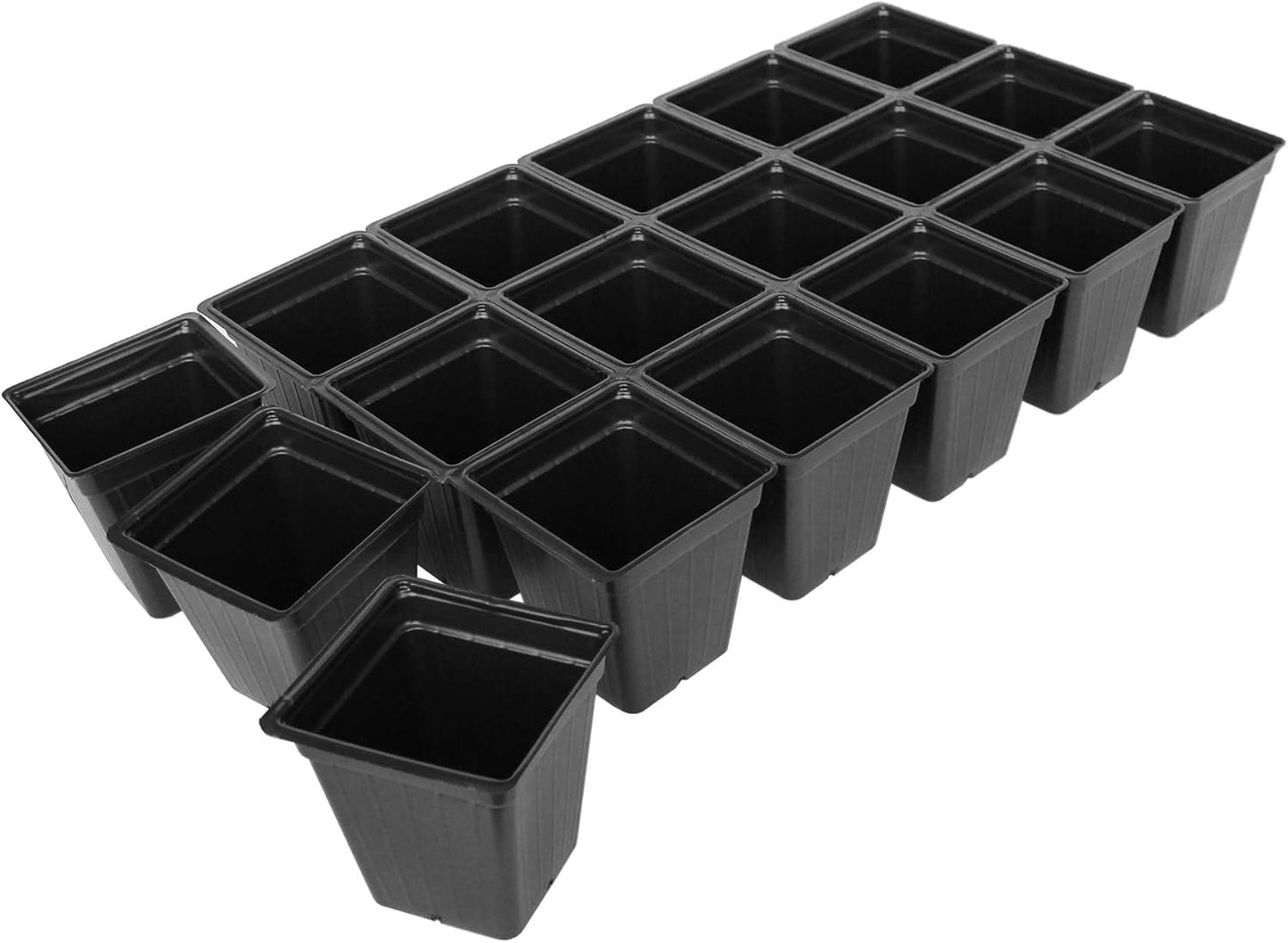 Handy Pantry Black Plastic Garden Tray Inserts - 100 Sheets of 18 Planting Pot Cells Each - 3x6 Configuration - Perforated - Nursery, Greenhouse, Gardening
