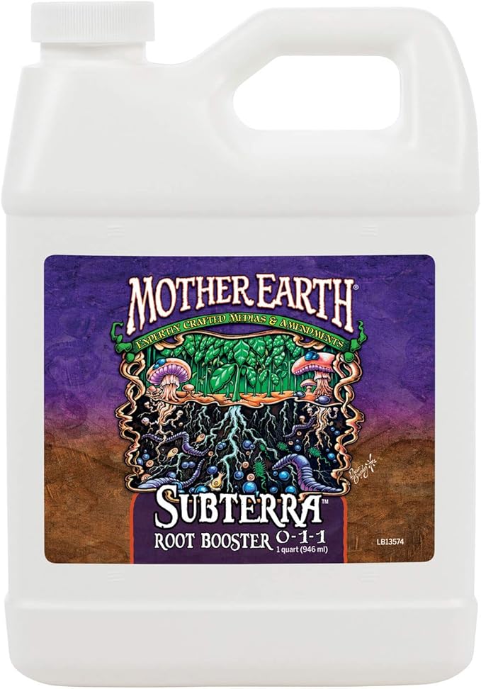 Mother Earth Products Mother Earth Subterra Root Booster 0-1-1 Liquid Plant Supplement For Transplants And Starts, Quart