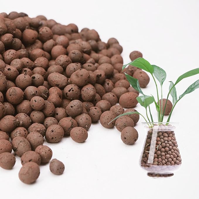 10 lbs LECA Balls for Indoor Plants, 4-16mm Clay Pebbles for Plants Hydroponic, Aquaponics, Natural Leca Balls for Soil Root Development, Orchid Potting Mix