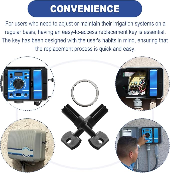 R8969 Rain Dial Outdoor Ext Replacement Key,Rain Dial External Controller Key for Irritrol Controller Sprinkler Irrigation Boxes RD600 RD900 RD1200.Outdoor Replacement Keys(2 pcs)