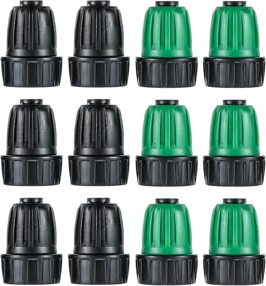 Mtsooning 12PCS 1/2" Drip Irrigation Tubing Faucet Adapter,Plastic 3/4" to 1/2" Garden Faucet Hose Connector,for Garden Hose Repair Drip Irrigation Parts