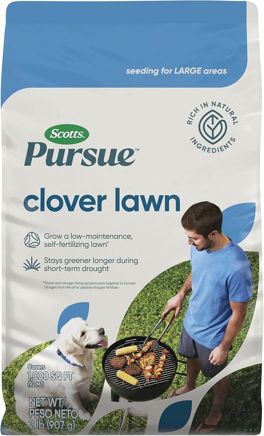 Scotts Pursue Clover Lawn, Rich in Natural Ingredients, 2 lbs.