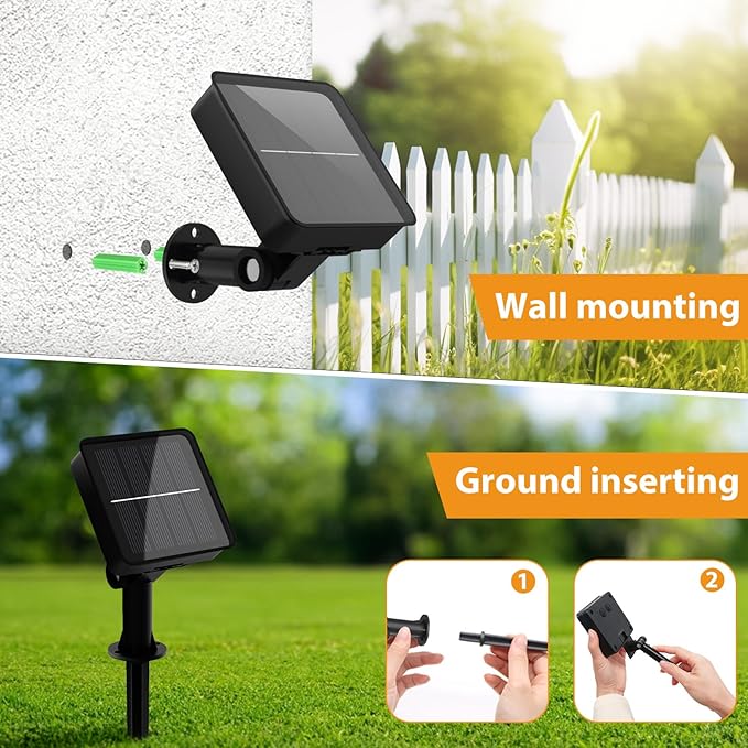 kolpop 6 Pack Solar Fairy Lights Outdoor, 32FT 80LED Solar Powered Twinkle Light Waterproof, 8 Mode Copper Wire Solar Tree Lighting for Outside Garden Yard Decorative (Warm White)