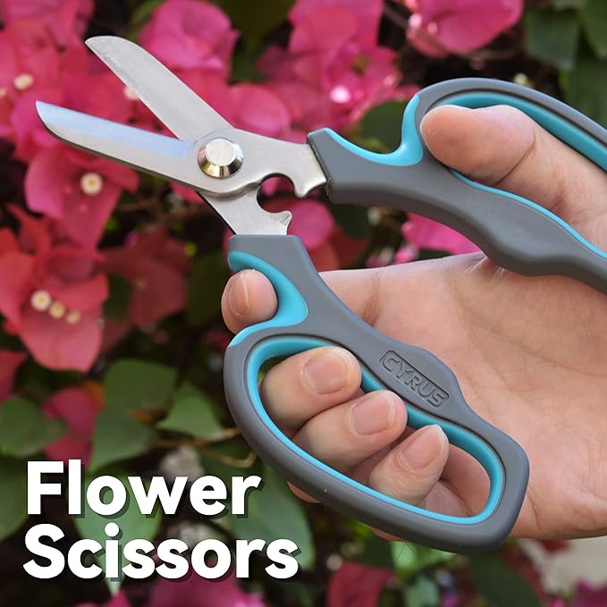 CYRUS Garden Shears Pruner Secateurs Pruning Scissors Flower Sharp Gardening hand tools Florist Bonsai Cutters Rose Snips