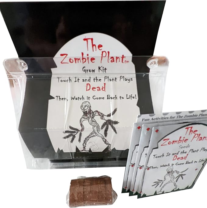 Zombie Plant Greenhouse Grow KIT- (Touch It and It Plays Dead!) Unique Nature Kit- Grow a House Plant That Plays Dead When You Touch It! Comes Back to Life in Minute. Fun STEM and Classroom Activity!