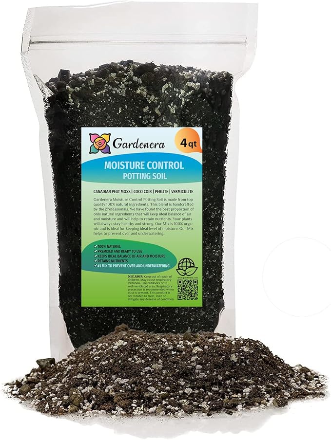Moisture Control Potting Mix - Perfect for Indoor and Outdoor Container Gardening! - 4 Quart