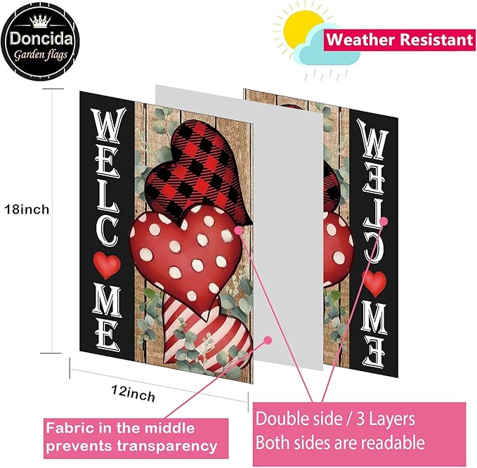 Doncida 20 Pack Seasonal Garden Flags Set Double Sided 12x18 Inch Small Yard Flags, Holiday Seasonal Garden Flag for Outside Decoration for All Year Round