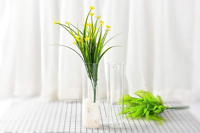 Kingbuy Wall Hanging Plant Terrarium Propagation Station Glass Planter for Home Office Decor, Large Cylinder Vase, 2 Pack