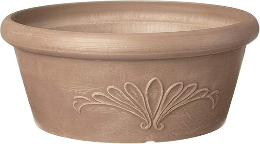 Arcadia Garden Products PSW Pot TA20TP Collection Shallow Bulb Pan Planter Dish Low Bowl for Succulents, Bonsai, Fairy Gardens, Herbs, 8-inch, Taupe
