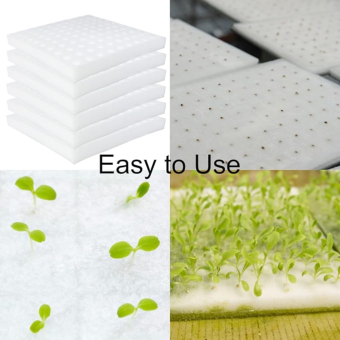 600 Pcs Hydroponic Sponges, Soil-Less Cultivation Planting Gardening Tool, Square Seedling Sponges for Small Bud Growth