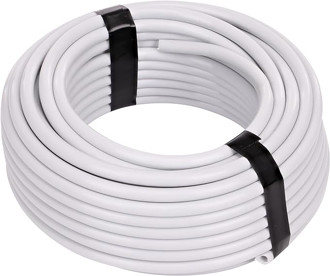 Raindrip R255DT 1/4-Inch Drip Irrigation Supply Tubing, 50 Foot, , for Drip Irrigation, Drip Emitters, Irrigation Parts, Systems, White Polyethylene