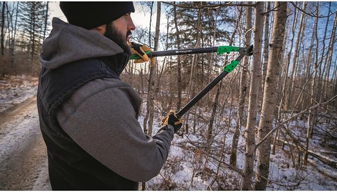 Hooyman Forged Loppers and Ratchet Pruner with Heavy Duty Steel Construction, Ergonomic No-Slip H-Grip Handles, and Blade Lock for Gardening, Land Management, Yard Work, Trimming, Pruning, and Outdoor