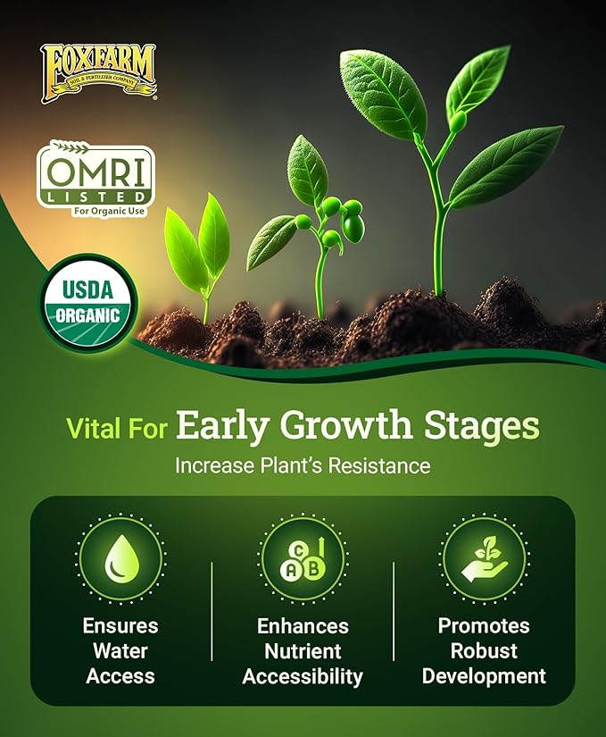 FoxFarm Happy Frog Jump Start Fertilizer, Seedling Fertilizer for Essential Nutrients of Container Plants - Supports Strong Organic Growth with Phosphorus and Calcium, NPK 3-4-3 (4 lb)