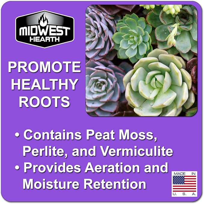 Cactus Succulent Natural Potting Soil Mix (Made in USA) (4 Dry Quarts)