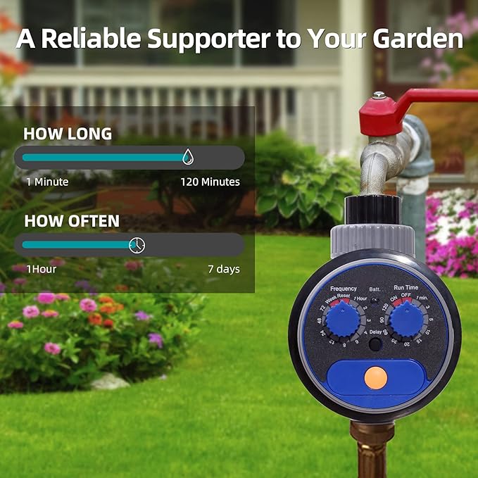 Sprinkler Water Timer Programmable Garden Zero Pressure Waterproof Irrigation Controller Hose Timer for Outdoor Lawns & Garden