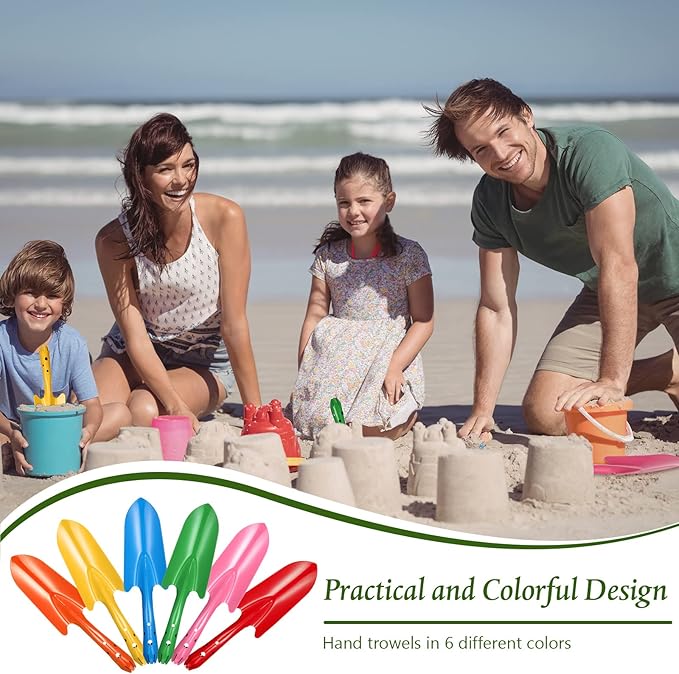 Mini Colorful Metal Hand Shovel Digging Trowel Set Transplanting Garden Shovel for Flower Soil Planting Succulent Kids Teens Women Men Gift Indoor Outdoor, 6 Colors (6 Pcs,11 x 3 Inch)