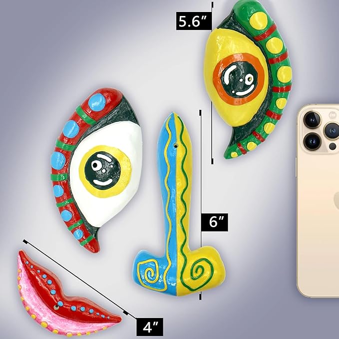 Tree Faces Decor Outdoor, Cute Tree Decorations Outdoor Faces Colorful Funny Outdoor Tree Faces Decor Creative Faces for Trees Garden Yard Tree Art Unique Tree Face