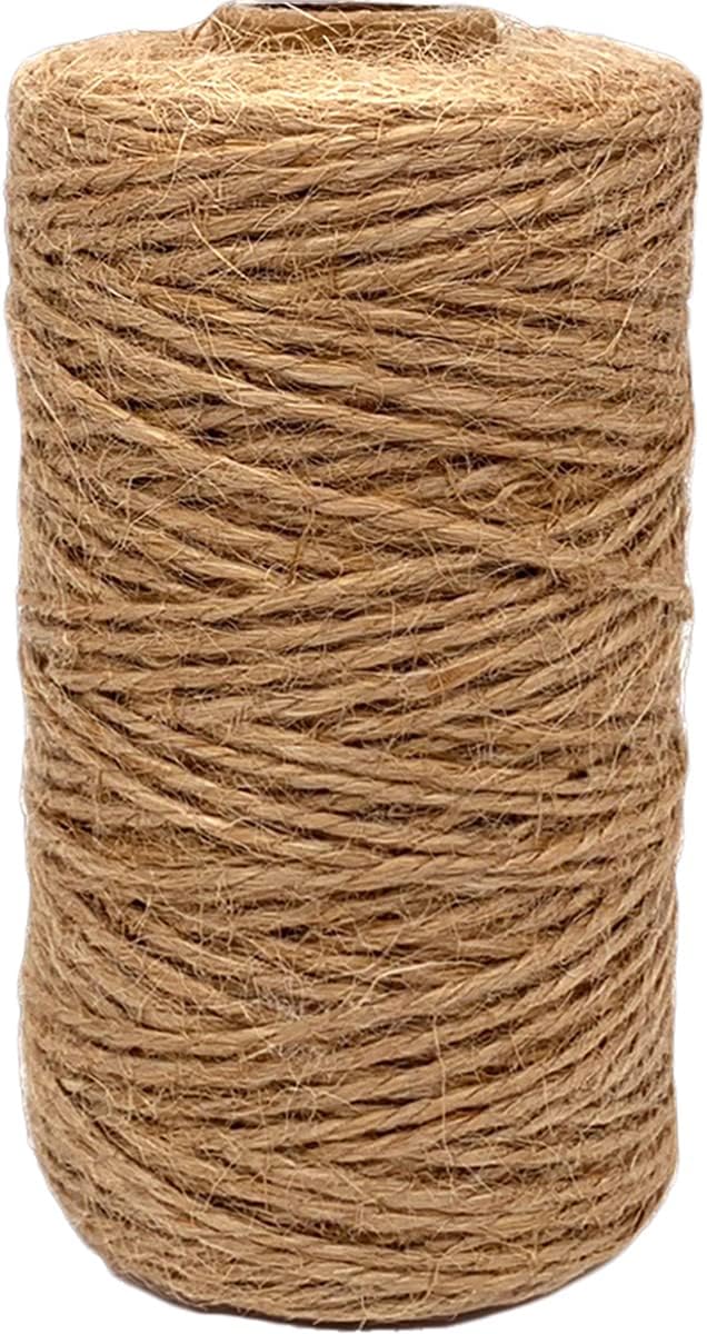 Leecogo Jute String 328 Feet 1 mm 2 ply Durable Natural Jute Rope Twine for Arts Crafts Jewelry Making and DIY Projects