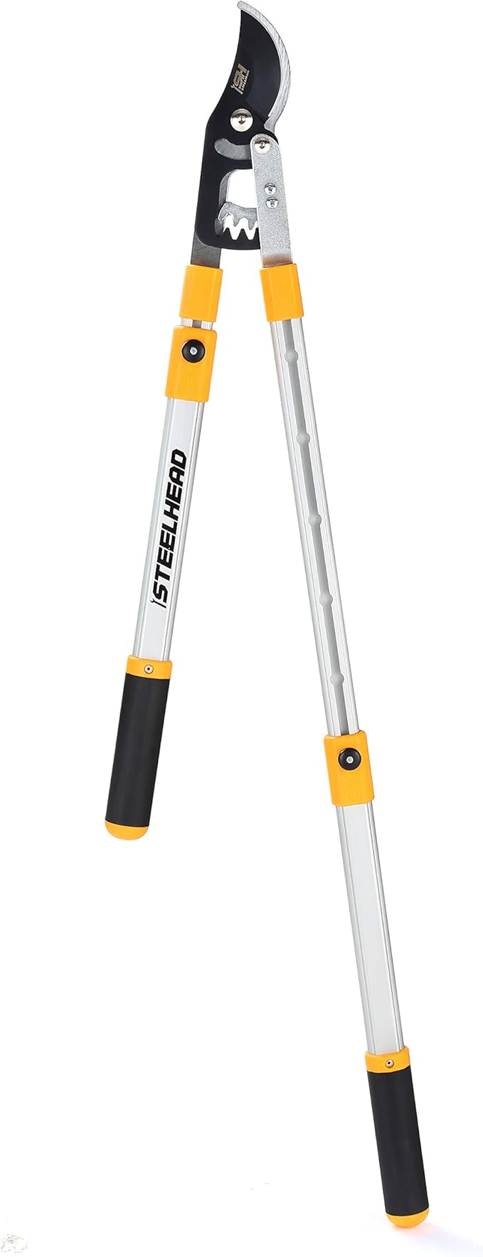 STEELHEAD Heavy-Duty 27-40" Adjustable Gear-Bypass Limb & Branch Lopper, Telescoping Extendable Handles, Ratcheting, Cuts Up to 1-3/4”, Secateurs, Shock-Absorbing, Effort-Saving, USA-Based Support