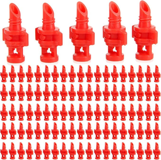 100PCS 360 Degree Misting Nozzle Irrigation, Sprinklers Sprayer for Garden Irrigation System, Micro Sprayer Refraction Automizing Drippers