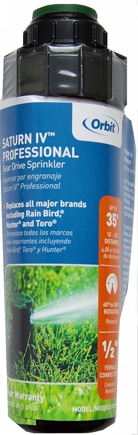 Orbit 55179 Saturn IV Pro Gear Drive Rotor Sprinkler Spray Head with Matched Precipitation (5)