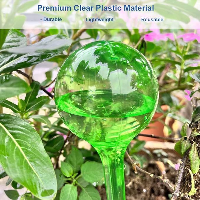 MOONSOUND Plant Watering Dispenser, 10Pcs Plant Watering Devices, Premium Plant Automatic Waterer, Indoor Outdoor Plant Self Watering Spikes, Pot Flower Self Watering Bulbs