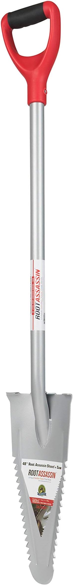 ROOT ASSASSIN 48" Garden Shovel/Saw - The Original & Best Award Winning Combo & RA-005 Carbon Steel Garden Hand Trowel