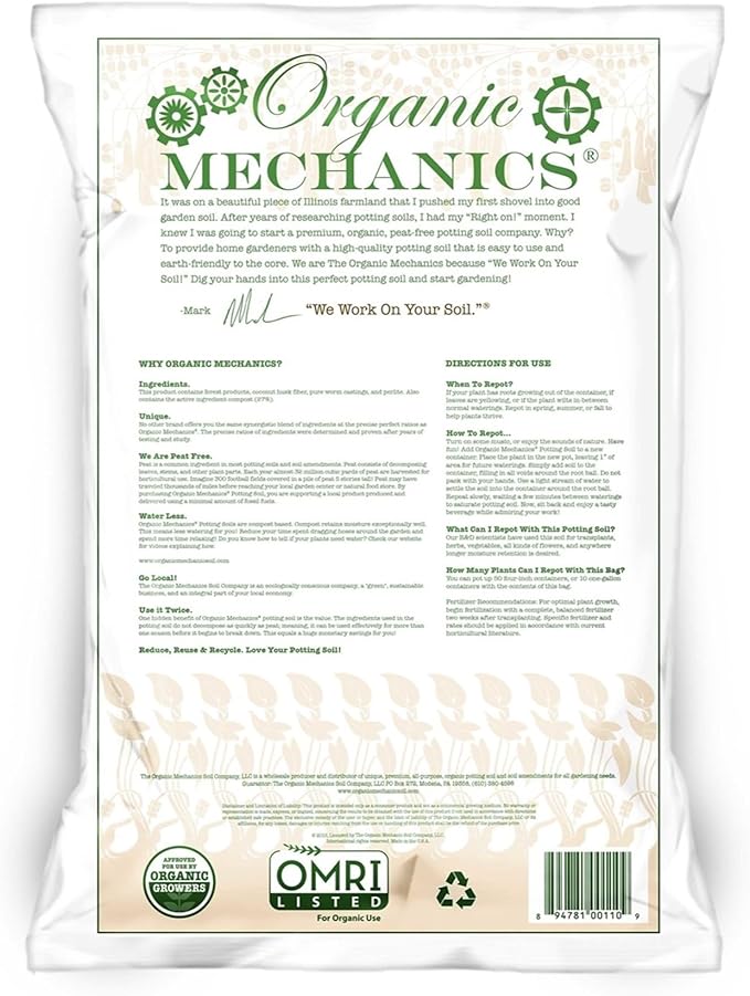 Premium Blend Potting Soil, 1 Cubic Foot – Moisture Retentive with Compost, Aged Pine Bark, Worm Castings, and Perlite for Containers, Transplanting & More – Peat-Free