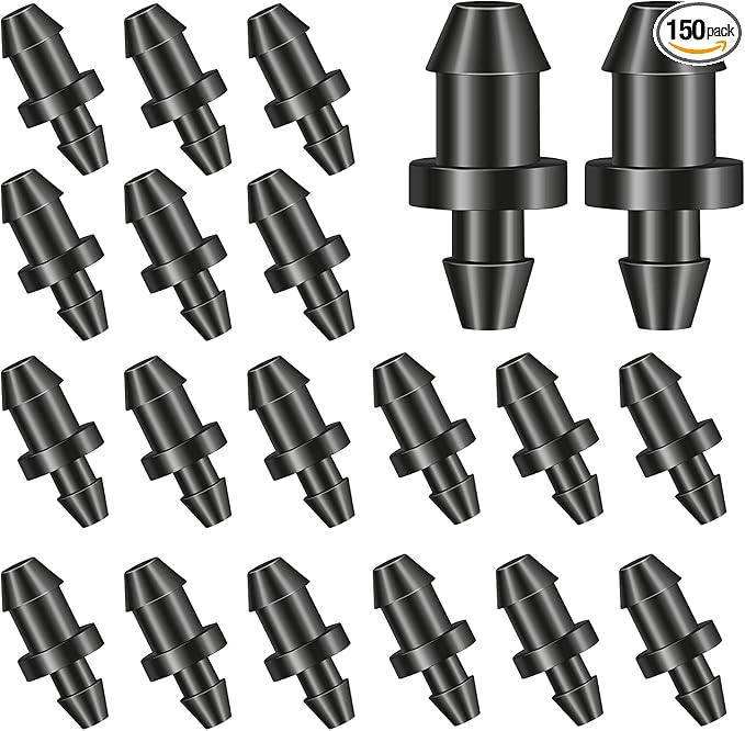 150 Pieces Drip Irrigation End Plugs Coolrunner Goof Plugs for Drip Irrigation Black Plug Drip Irrigation Tube End Closure Irrigation Garden Lawn Supplies