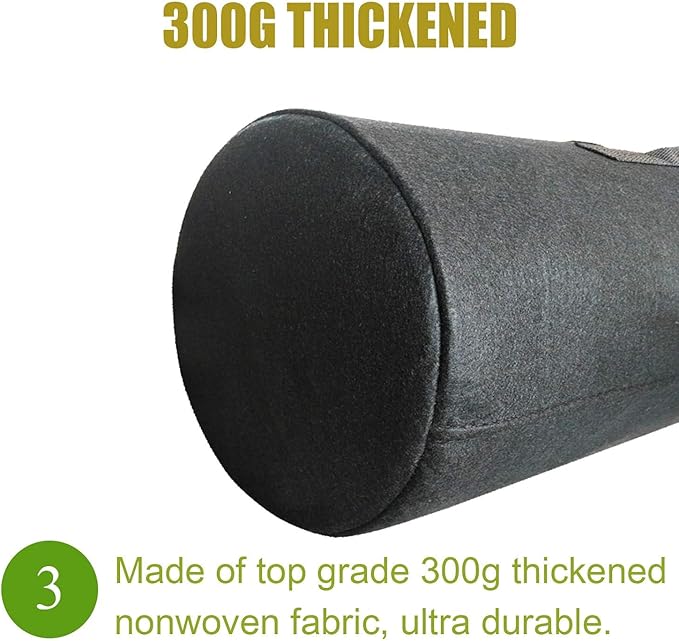 24-Pack 5 Gallon Grow Bags, Heavy Duty Thickened Non-Woven Plant Fabric Pots with Reinforced Handles