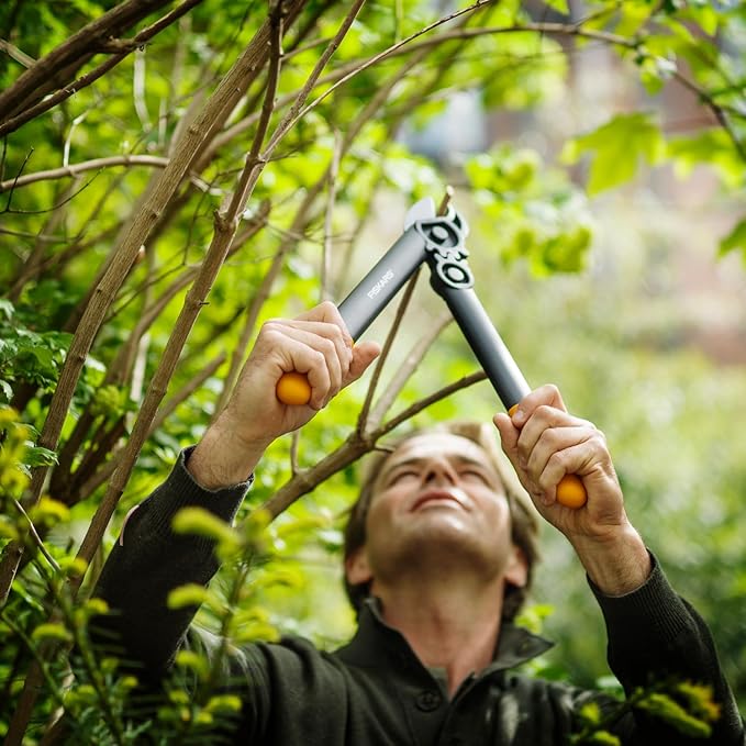 Fiskars 15-Inch PowerGear Loppers, Sharp Steel Blade Bush and Tree Trimmer, Cuts up to 1.25-Inch Diameter Branches, Rust Resistant and Lightweight Pruner, Yard Tools for Gardening