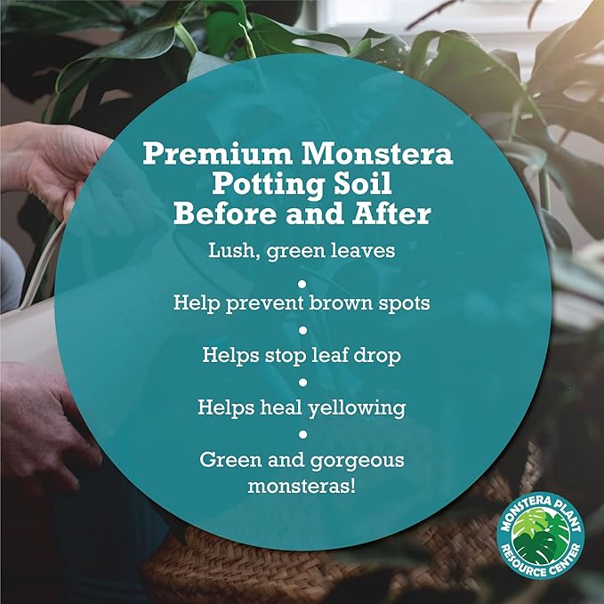 Premium Monstera Potting Soil - Quick Drain Potting Soil for Monstera Deliciosa/Swiss Cheese Plant