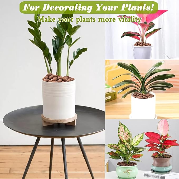 ZeeDix 16LB Expanded Clay Pebbles for Plants, 4mm-16mm Leca Balls Clay Aggregate Grow Media, Natural Organic Clay Pebbles for Hydroponic, Gardening, Orchids, Decoration, Aquaponics