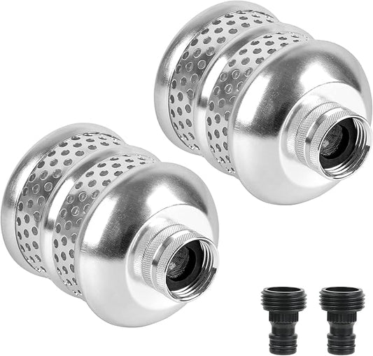 STYDDI Gentle Flow Metal Bubbler Sprinkler Head, Aluminum Alloy Garden Hose Bubbler for Delicate Watering, Gentle and Soften, Great for Newly Planted Shrubs, Trees and Flowerbeds, 2 Pack