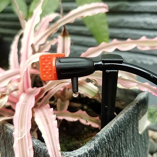 Garden Irrigation Dripper, 30 Pack Adjustable Drip Emitters Garden Succulent Watering Dripper Sprinkler for 4mm/7mm Hose for Home Succulents Plants Lawn Flower Irrigation System