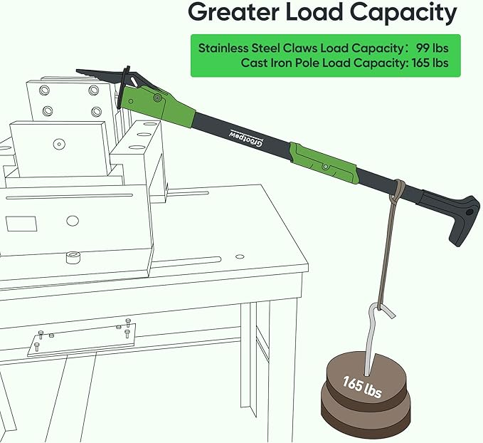WP5 Weed Puller Tool, Stand Up Dandelion Weeder with 40" Handle, 3 Claws & Fiberglass Foot Pedal, Weeding Tool Made with Cast-Iron, Easily Remove Weeds Without Bending or Kneeling