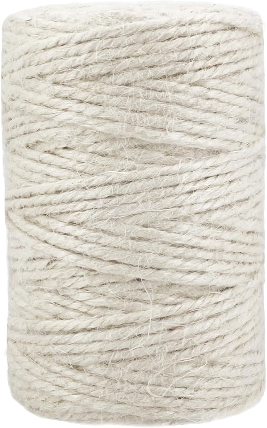 Leecogo White 2.5mm Jute Twine 328 Feet Heavy Duty Garden Twine String for Gardening Plant Crafts and Decorative Projects