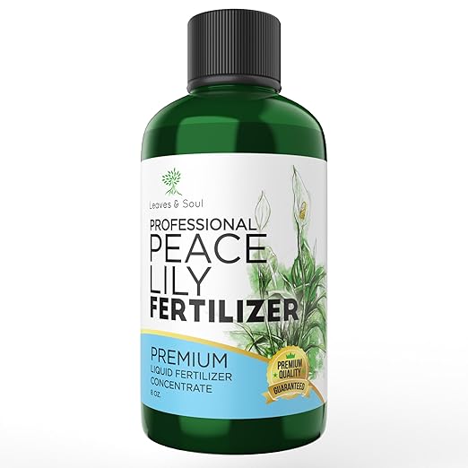 Professional Liquid Peace Lily Plant Fertilizer | 3-1-2 Concentrate for Plants and Flowers | Multi-Purpose Blend & Gardening Supplies | 8 oz Bottle